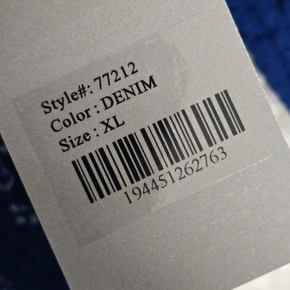 Habitat Womens Shirt XL Blue Floral Button Up Long Sleeve Raw Edges Lounge - Picture 6 of 13